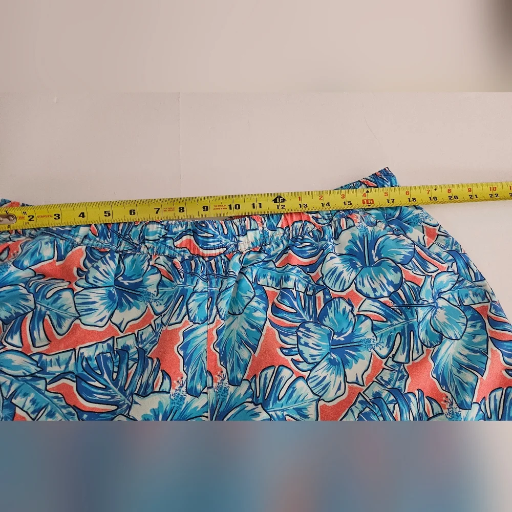 Vinyard Vines Mens Extra Large Pink Blue Floral Swim Trunks Board Shorts…